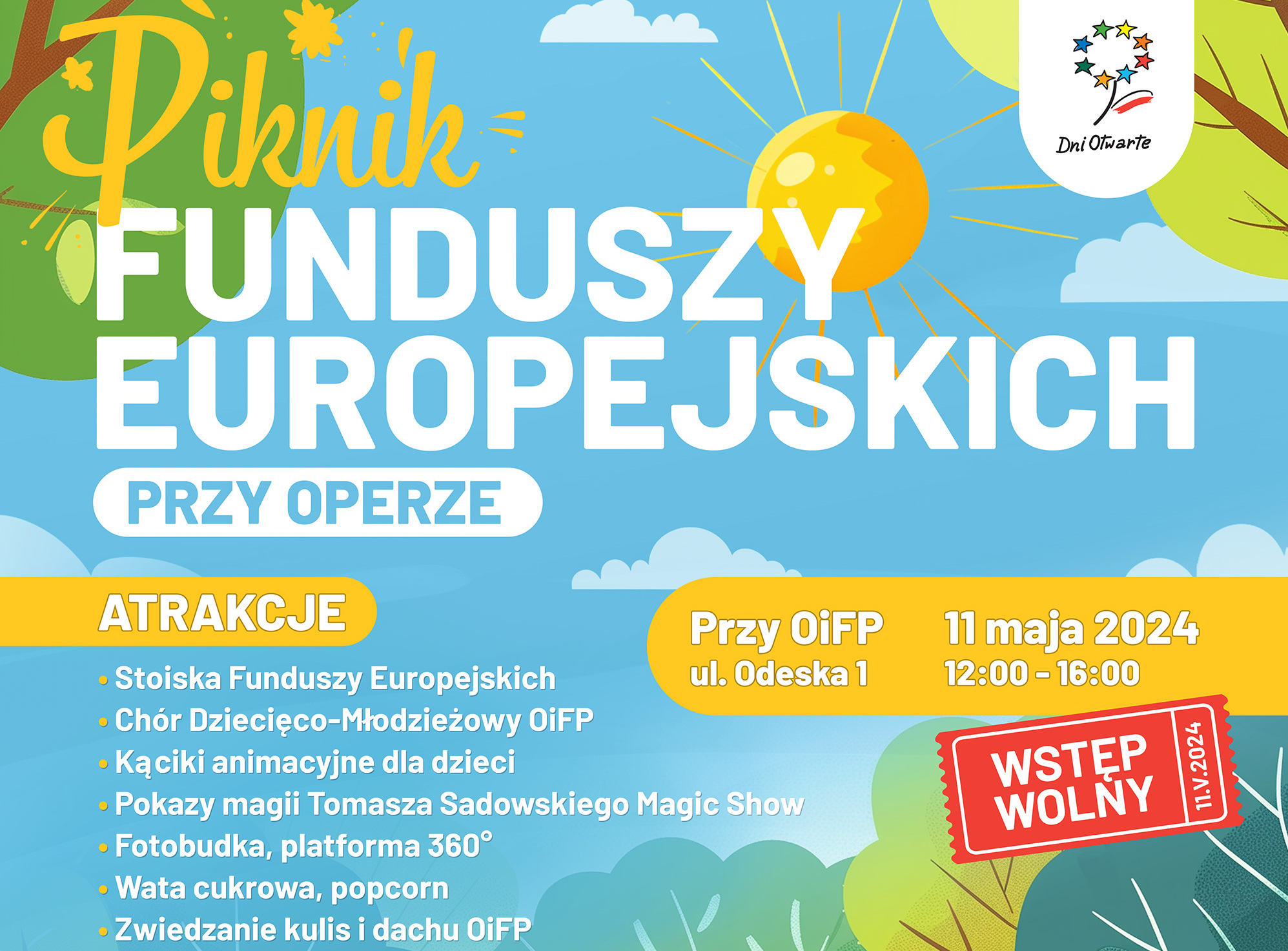 Piknik Funduszy Europejskich przy Operze już 11 maja!