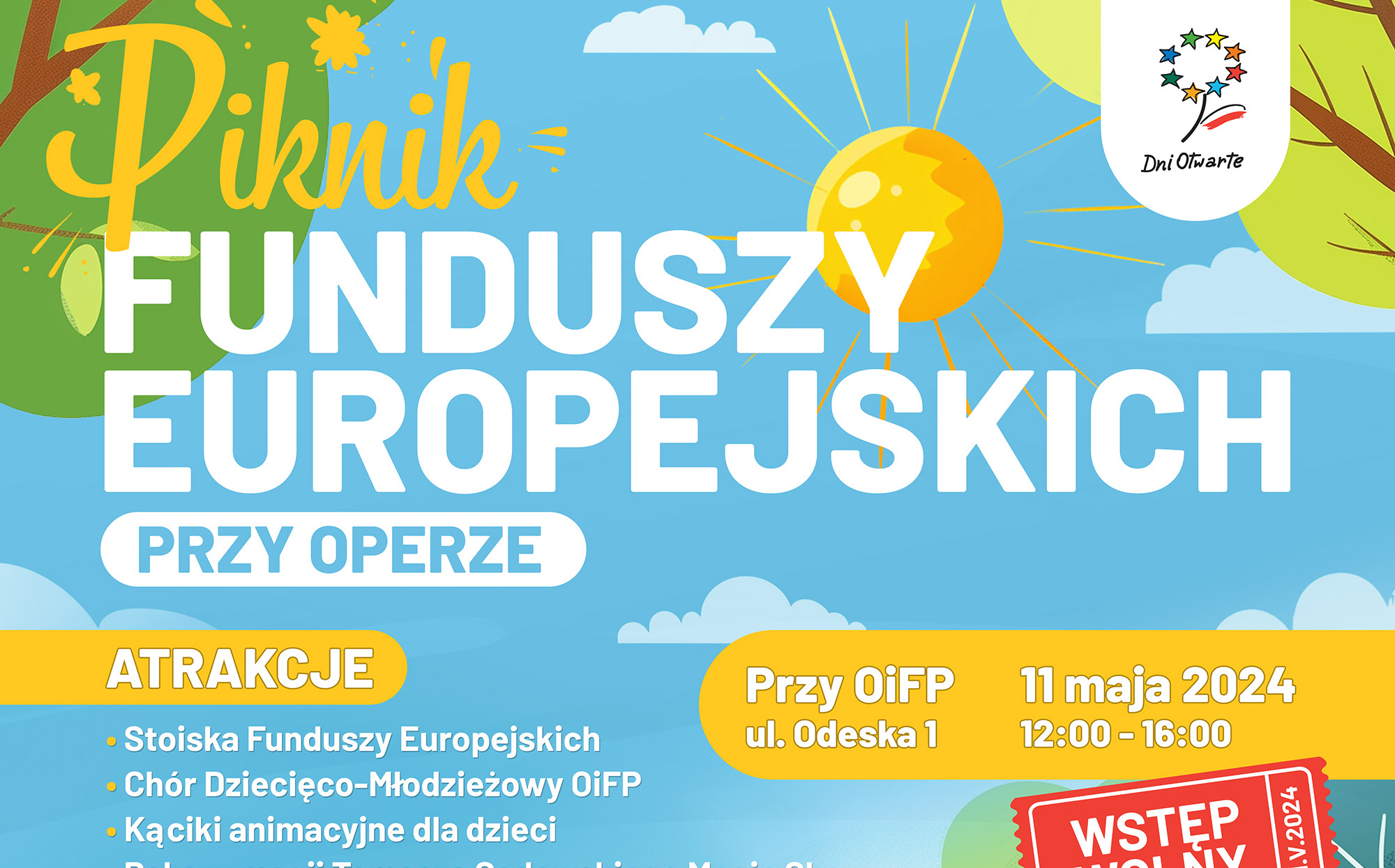 Piknik Funduszy Europejskich przy Operze już 11 maja!