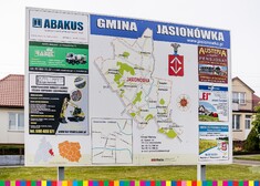 tablica informacyjna z gminą Jasionówka