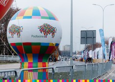 balon z logo województwa podlaskiego