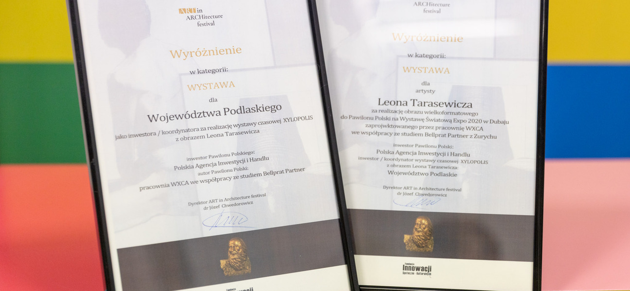Dyplomy dla Województwa Podlaskiego i Leona Tarasewicza