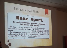 slajd z prezentacji, początki bielskiego klubu sportowego