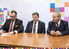 Od lewej: Sebastian Łukaszewicz , Wojciech Mojkowski, Marek Olbryś