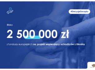 Niemal 2,5 mln zł wsparcia na rzecz uchodźców z Ukrainy