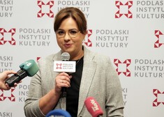 Dyrektor PIK Wiktoria Wnorowska w trkcie konferencji prasowej