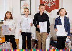 Nagrodzone dzieci w konkursie