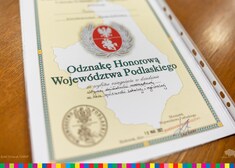 dokument dotyczący Odznaki Honorowej Województwa Podlaskiego dla Waldemara Drozińskiego 