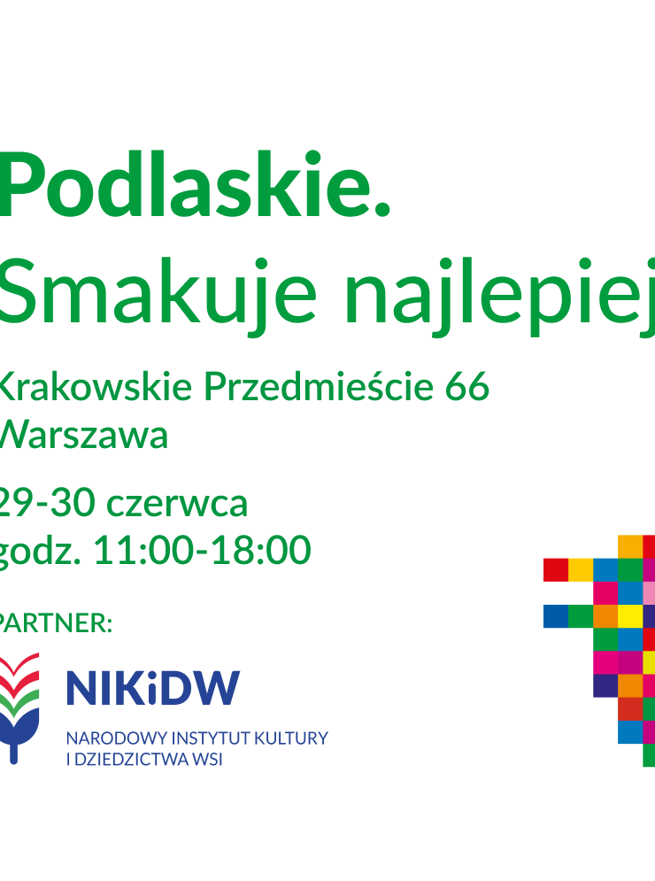 Plakat zachęcający do promocji województwa podlaskiego