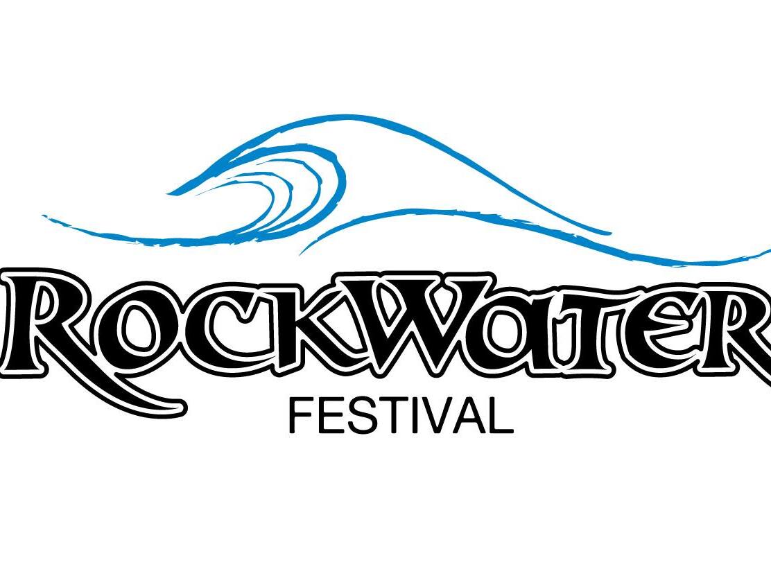 Plansza reklamowa z napisem: RockWater Festival