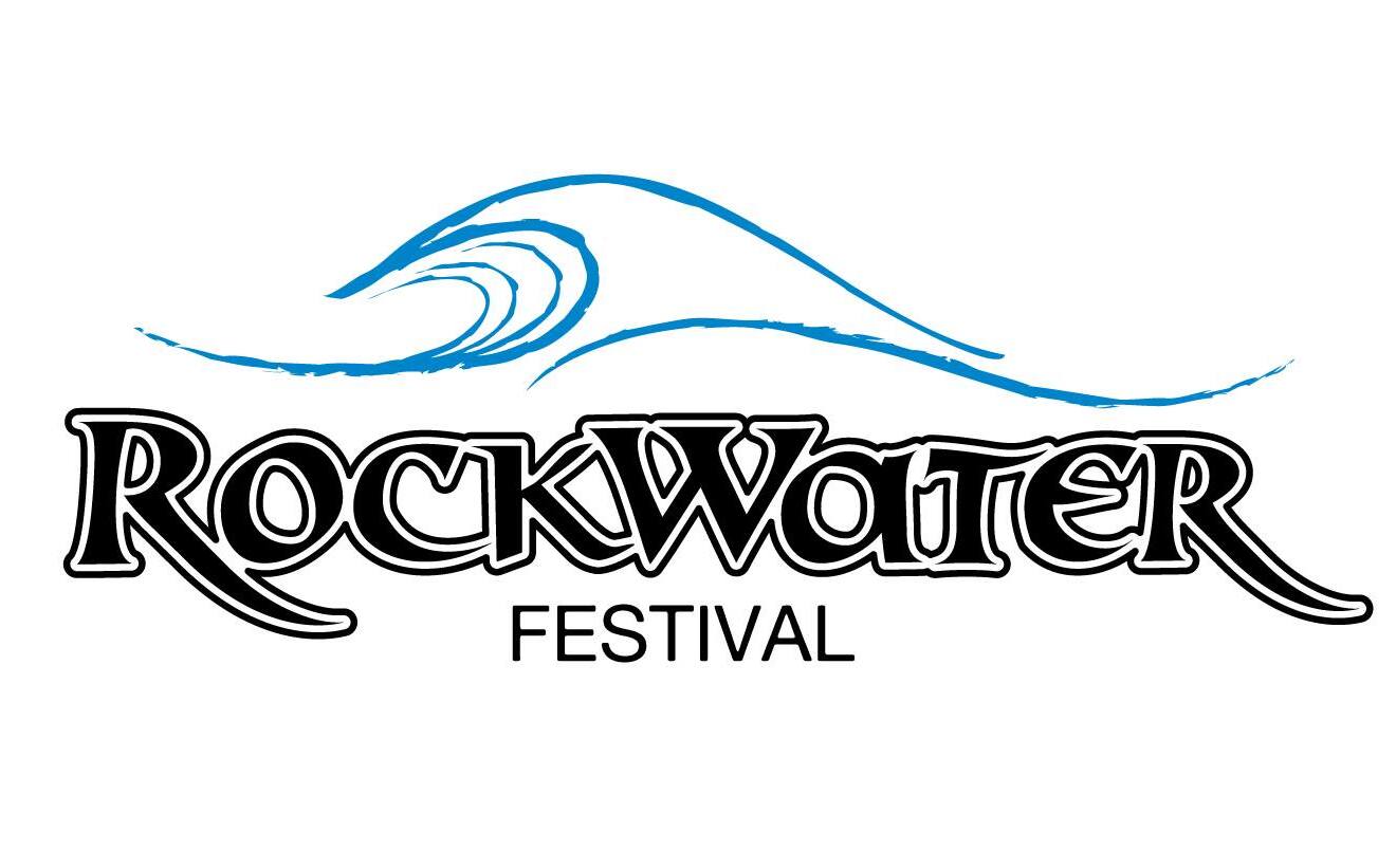 Plansza reklamowa z napisem: RockWater Festival