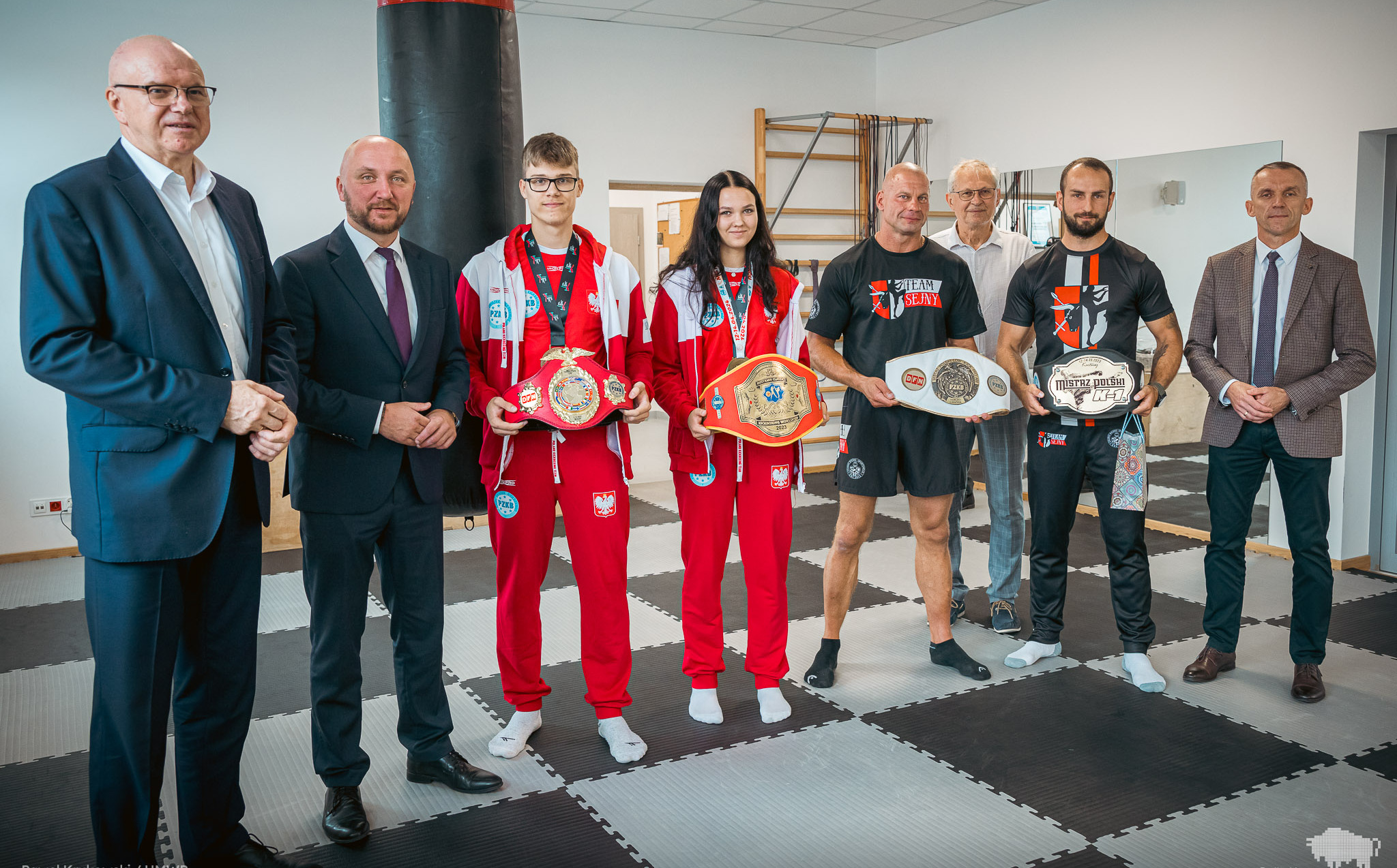 Spotkanie z zawodnikami i trenerami Klubu Sportowego Kickboxing Team w Sejnach