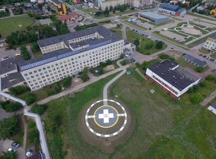 Szpital w Grajewie z lotu ptaka