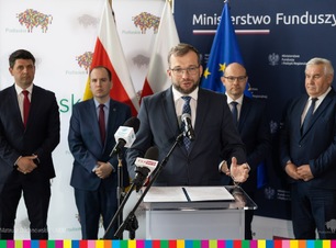 Konferencja prasowa „Polska Wschodnia”, w której zabiera głos minister Grzegorz Puda
