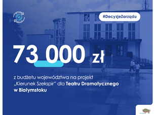 73 000 zł z budżetu województwa dla Teatru Dramatycznego w Białymstoku