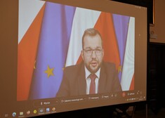 Minister Grzegorz Puda na telebimie